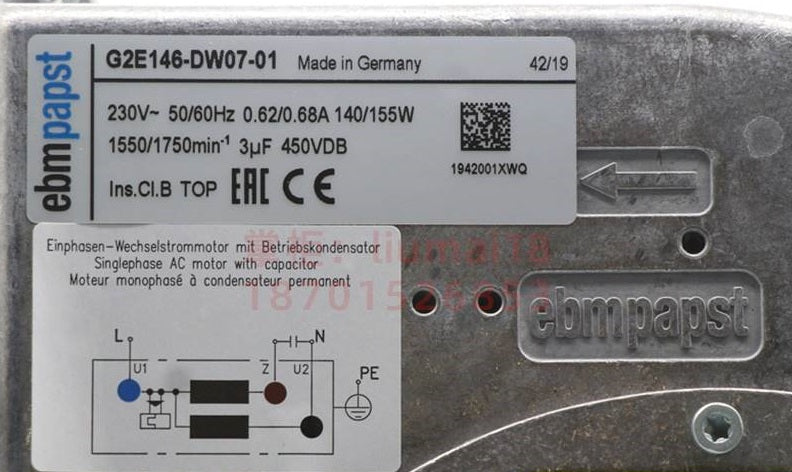 G2E146-DW07-01 ebm papst centrifugal fan