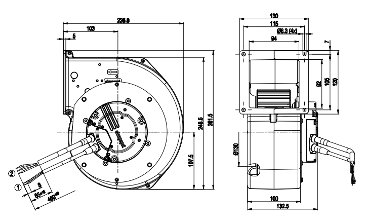G3G160-AC50-01 ebm papst centrifugal fan Motor M3G074-CF