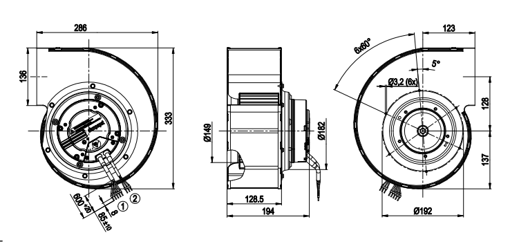 G3G180-AD43-71 ebm papst centrifugal fan Motor M3G084-FA