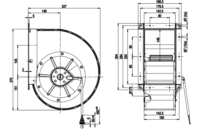 G4D200-CL12-01 Ebm-papst centrifugal fan Motor M4D074-EI