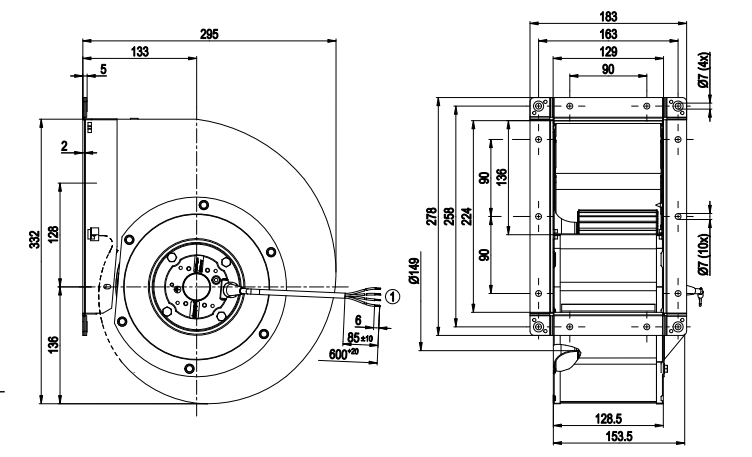 G4E180-GS11-01 G4E180-GS11-01 ebm papst centrifugal fan