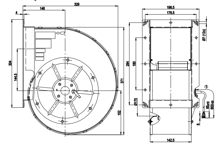 G4E200-CL03-01 ebm papst centrifugal fan Motor M4E074-EI
