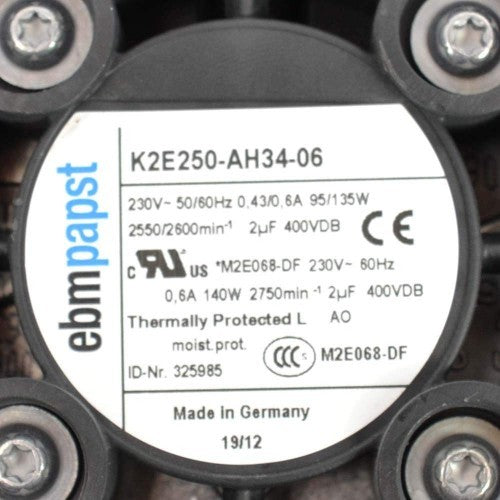 EBMPAPST Backward Centrifugal Fans K2E250-AH34-06 Cooling Fan 230VAC 0.43/0.6A