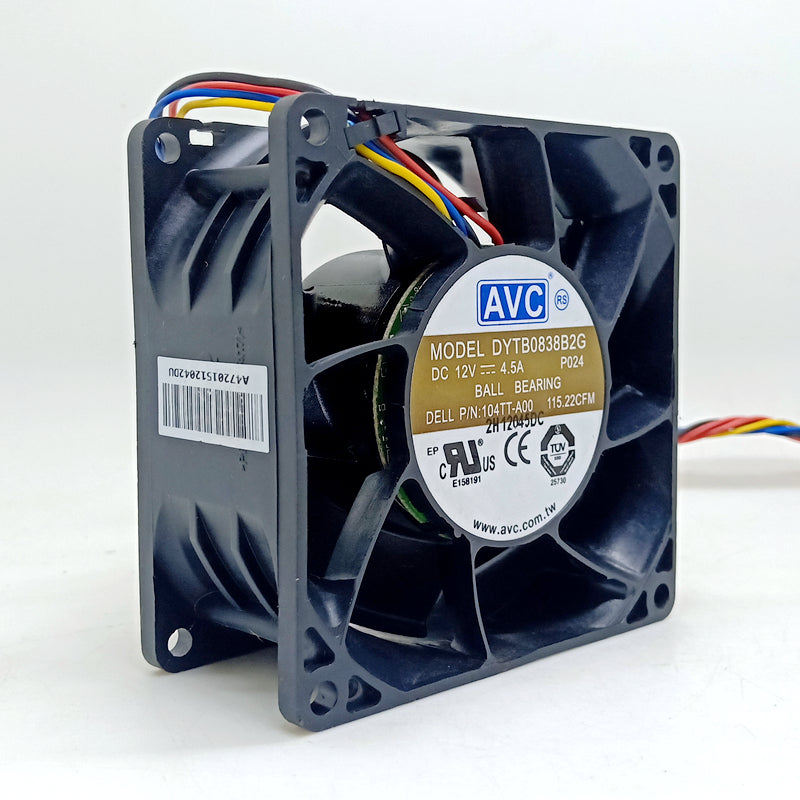 AVC DYTB0838B2G 80x80x38mm 12V DC Axial Cooling Fan