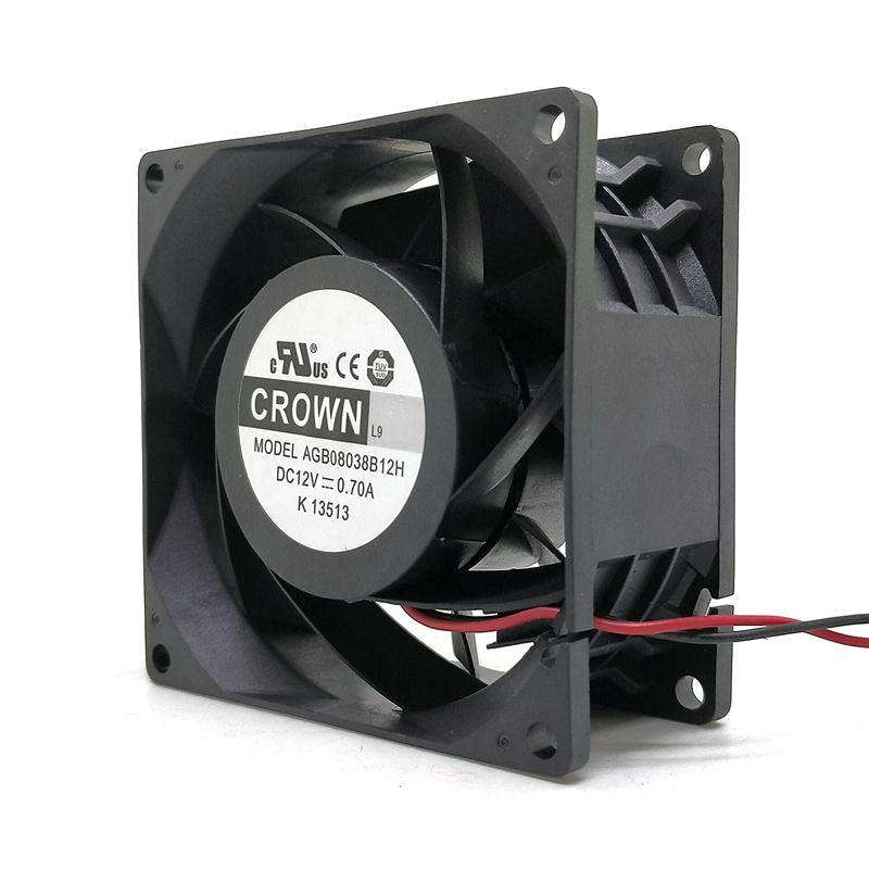 AGB08038B12H 80x80x38mm 12V DC Axial Cooling Fan