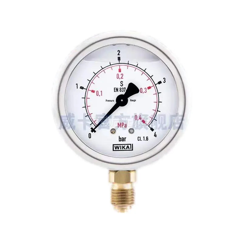 For WIKA EN831-1 Double Digital Back Barometer 213.53.063 Brass Pressure Gauge 100mm Liquid Application Size For Back Barometry