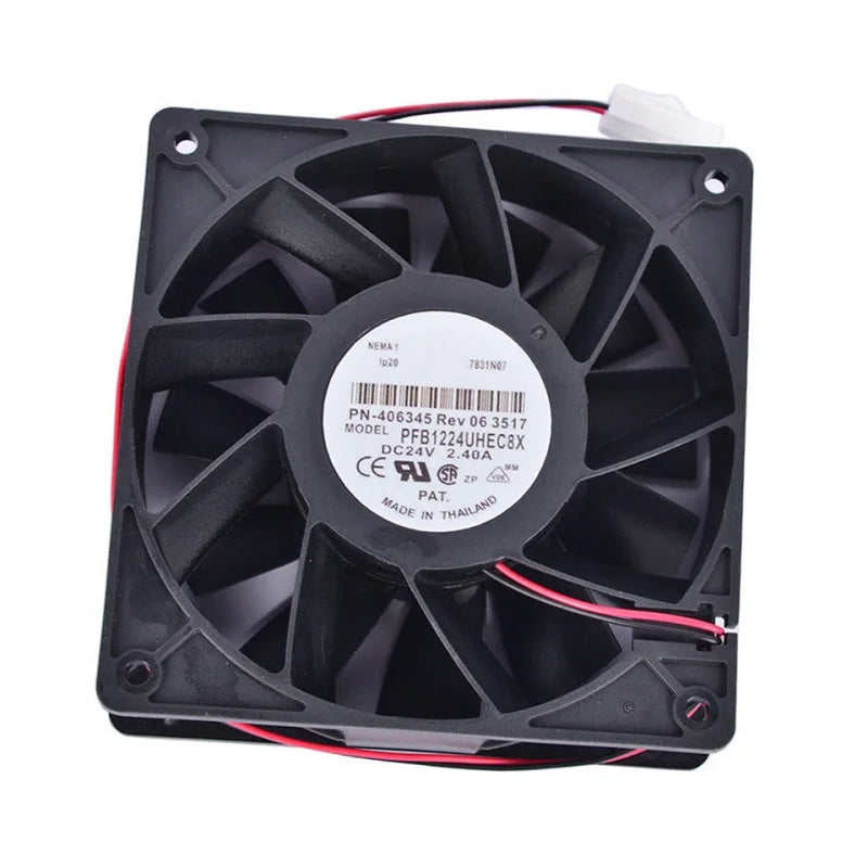 Original Ready Stock 2 Pin Inverter Fan for PFB1224UHEC8X 24V 2.4A 12038 12CM Large Air Volume