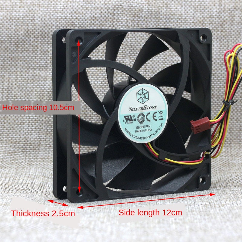 S1202512SLN-3M 120x120x25mm 12V DC 0.18A Axial Cooling Fan