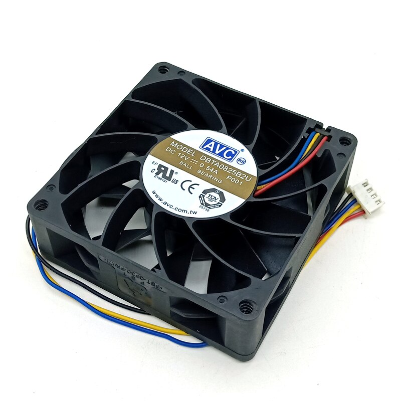 AVC DBTA0825B2U 80x80x25mm 12V DC 0.54A Axial Cooling Fan