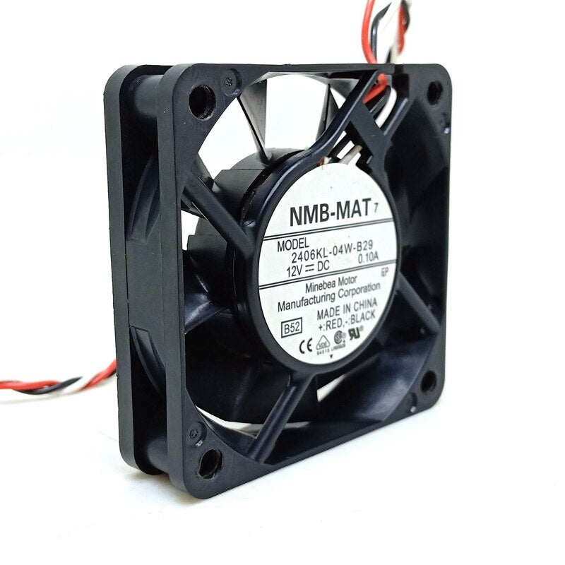 NMB 2406KL-04W-B29 60x60x15mm 12V DC Axial Cooling Fan