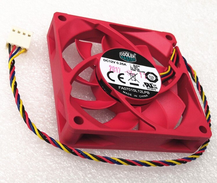 Fa07015l12lpb 70x70x15mm 12V DC 0.25A 4-Wire Axial Cooling Fan