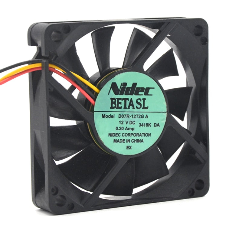 Nidec D07R-12T2G 12V DC 0.20A Axial Cooling Fan