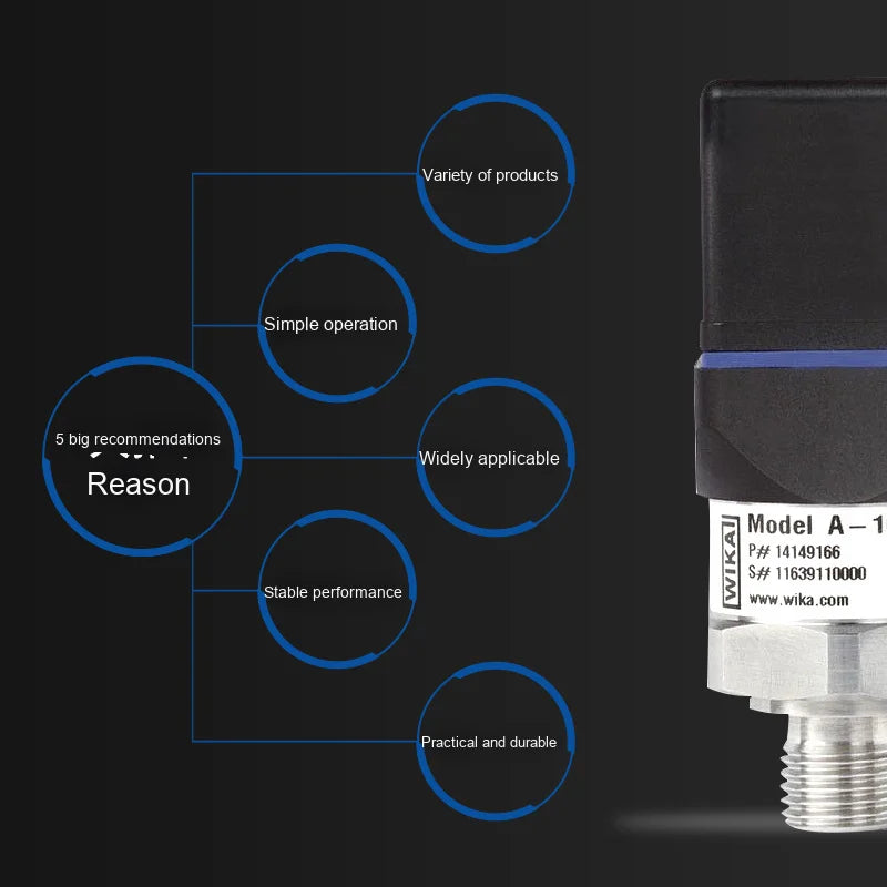 Wika A-10 Series German Oil Pressure Sensor High Precision German-made Pressure Measurement
