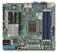 Supermicro H8SCM-F 1-Way Opteron 4100 Socket 1207pins C32 Six-Core DDR3 SATA2 RAID IPMI GbE PCIe mATX Server Motherboard.