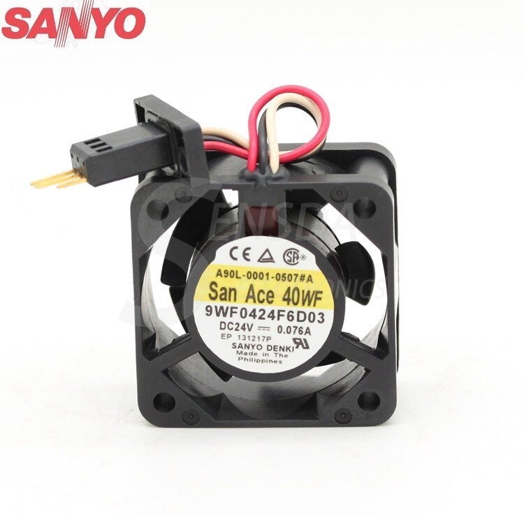 Sanyo Denki 9WF0424F6D03 24V DC 0.076A Axial Cooling Fan