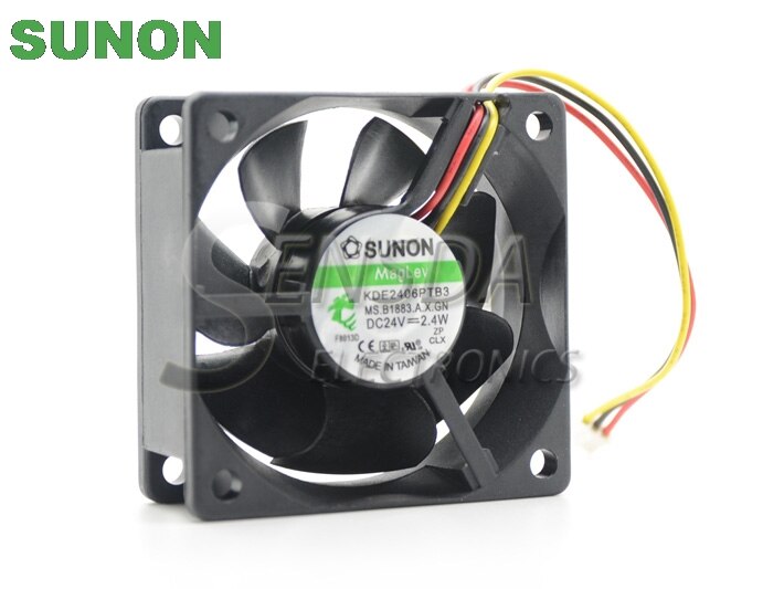 SUNON KDE2406PTB3 60x60x25mm 24V DC Axial Cooling Fan