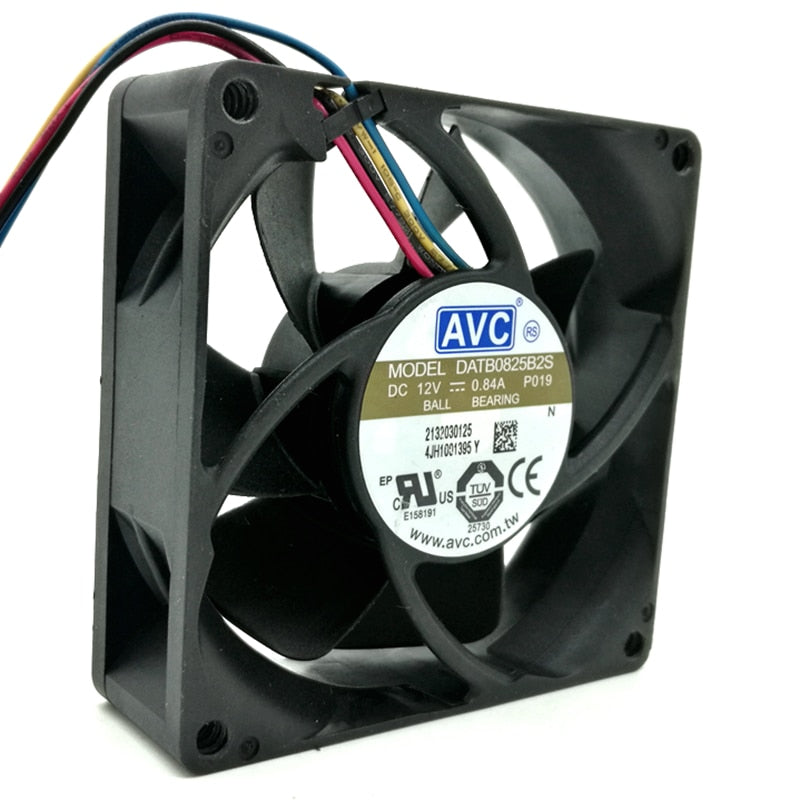 AVC DATB0825B2S 80x80x25mm 12V DC Industrial Cooling Fan
