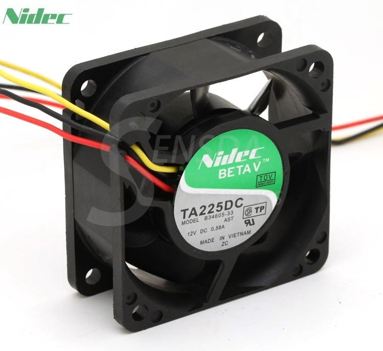 Nidec TA225DC 60x60x25mm 12V DC 0.58A Axial Cooling Fan
