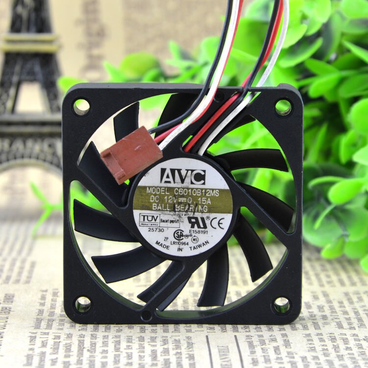 AVC C6010B12MS 60x60x10mm 12V DC 0.15A Axial Cooling Fan