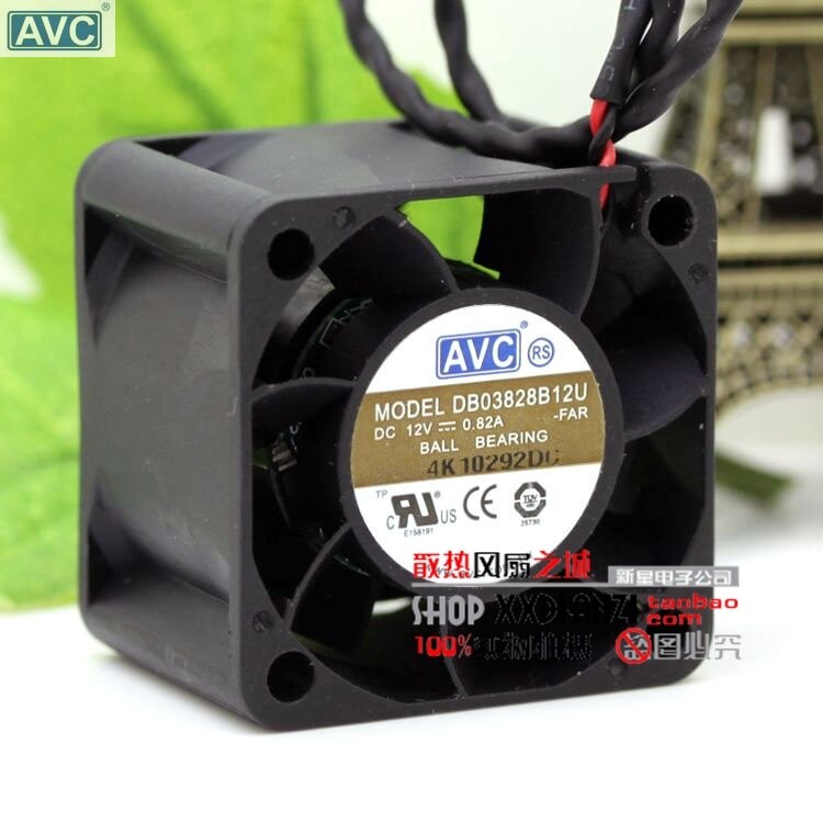 AVC DB03828B12U 38x38x28mm 12V DC 0.82A Axial Cooling Fan