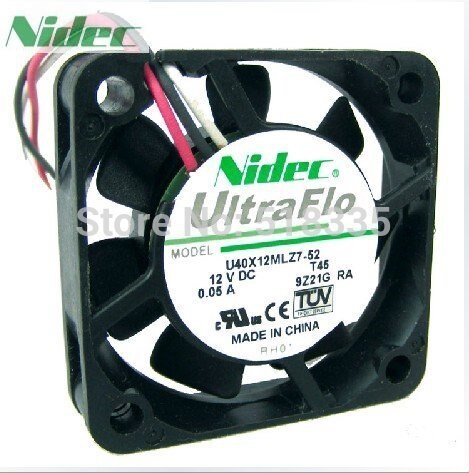 Nidec U40X12MLZ7-52 40x40x10mm 12V DC 0.05A Axial Cooling Fan