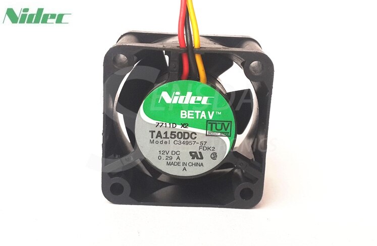 Nidec C34957-57 40x40x20mm 12V DC 3-Wire Axial Cooling Fan