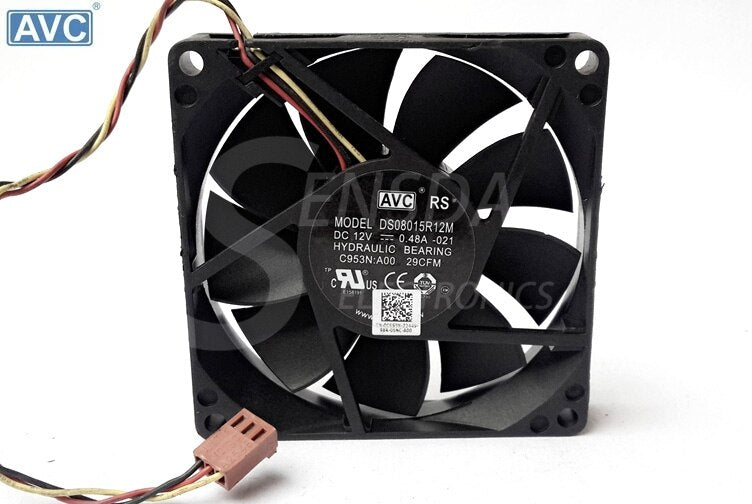 AVC DS08015R12M 80x80x15mm 12V DC 0.48A Axial Cooling Fan