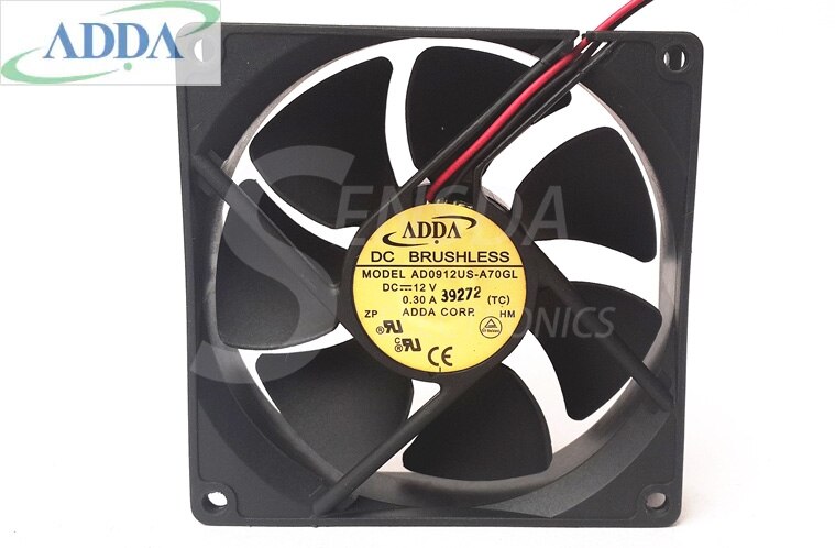 ADDA AD0912US-A70GL 90x90x25mm 12V DC Industrial Cooling Fan