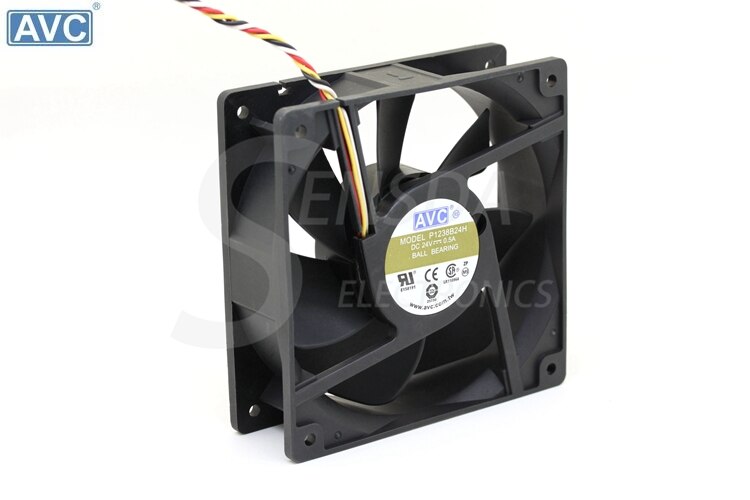 AVC P1238B24H 24V DC 120x120x38mm Heatsink Fan 0.5A 4-pin
