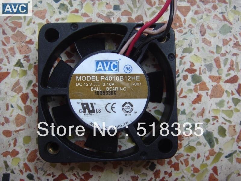 AVC P4010B12HE 40x40x10mm 12V DC 0.16A Axial Cooling Fan