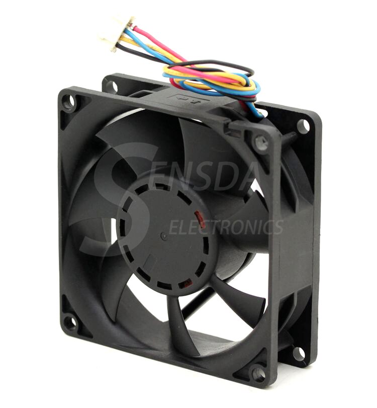 AVC DA08025B48U 80x80x25mm 48V DC 0.14A 4-Wire Axial Cooling Fan
