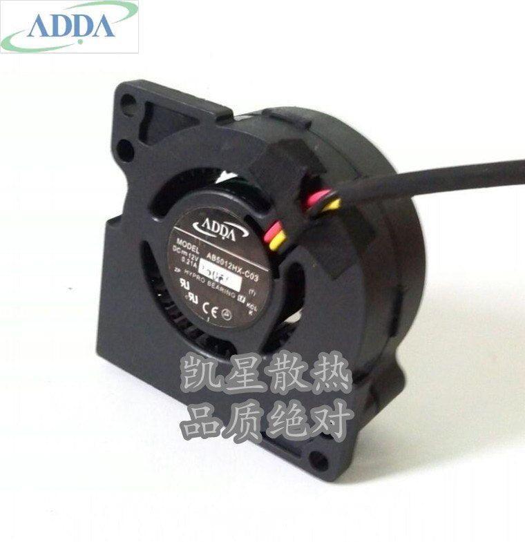 ADDA AB5012HX-C03 50x50x20mm 12V DC 0.21A 3-Wire Axial Cooling Fan