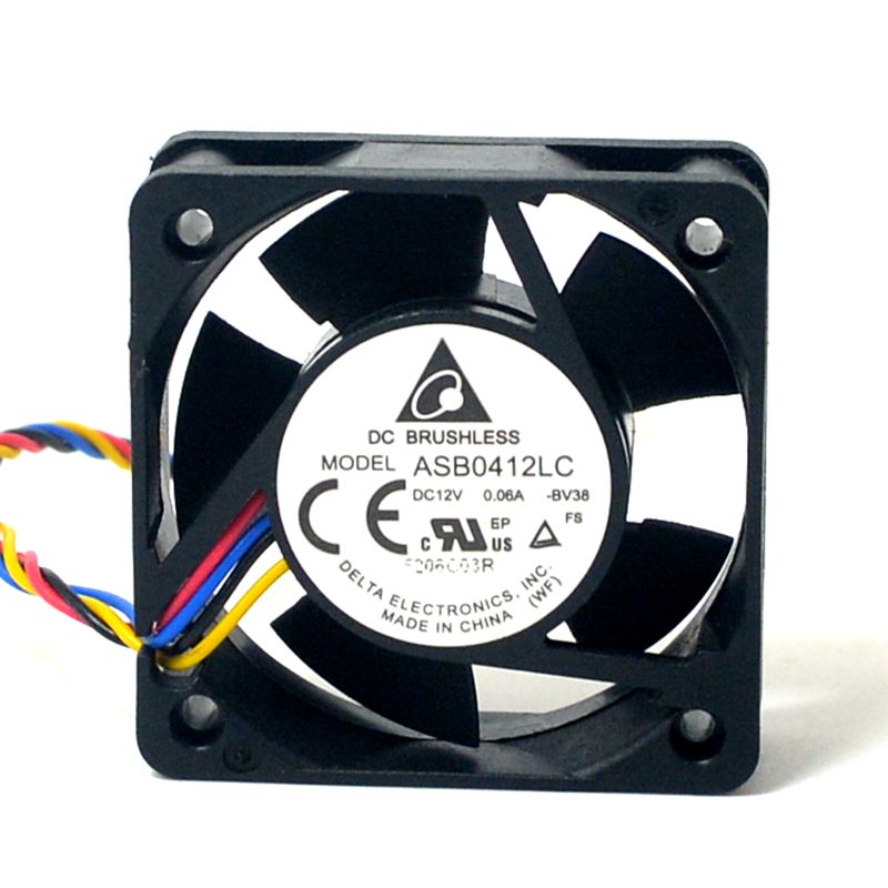 Delta ASB0412LC 40x40x15mm 12V DC 0.06A 4-Wire Axial Cooling Fan