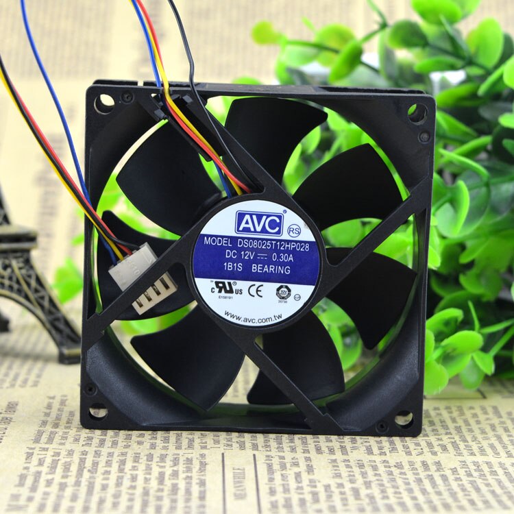 AVC DS08025T12HP028 80x80x25mm 12V DC 0.30A Axial Cooling Fan