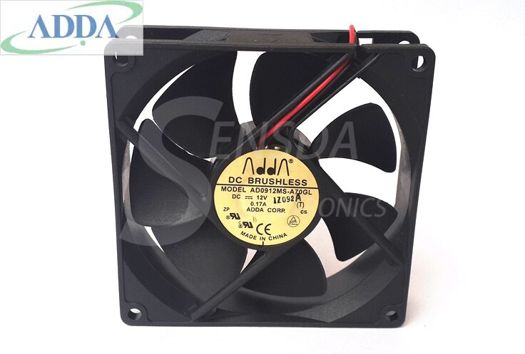 ADDA AD0912MS-A70GL 90x90x25mm 12V DC 0.17A Axial Cooling Fan