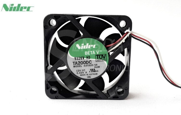 Nidec H35520-58 50x50x15mm 12V DC 0.024A 3-Wire Axial Cooling Fan