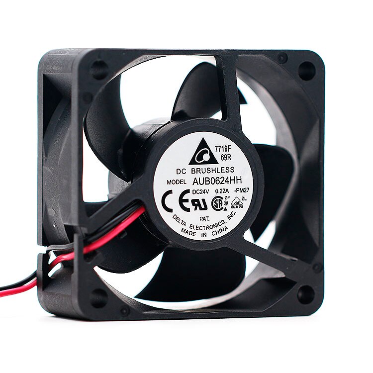 Delta AUB0624HH 60x60x25mm 24V DC 0.22A Axial Cooling Fan