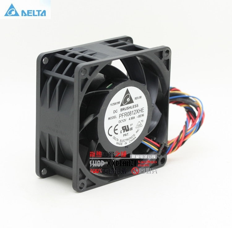 Delta PFR0812XHE 80x80x38mm 12V DC 4.9A Axial Cooling Fan