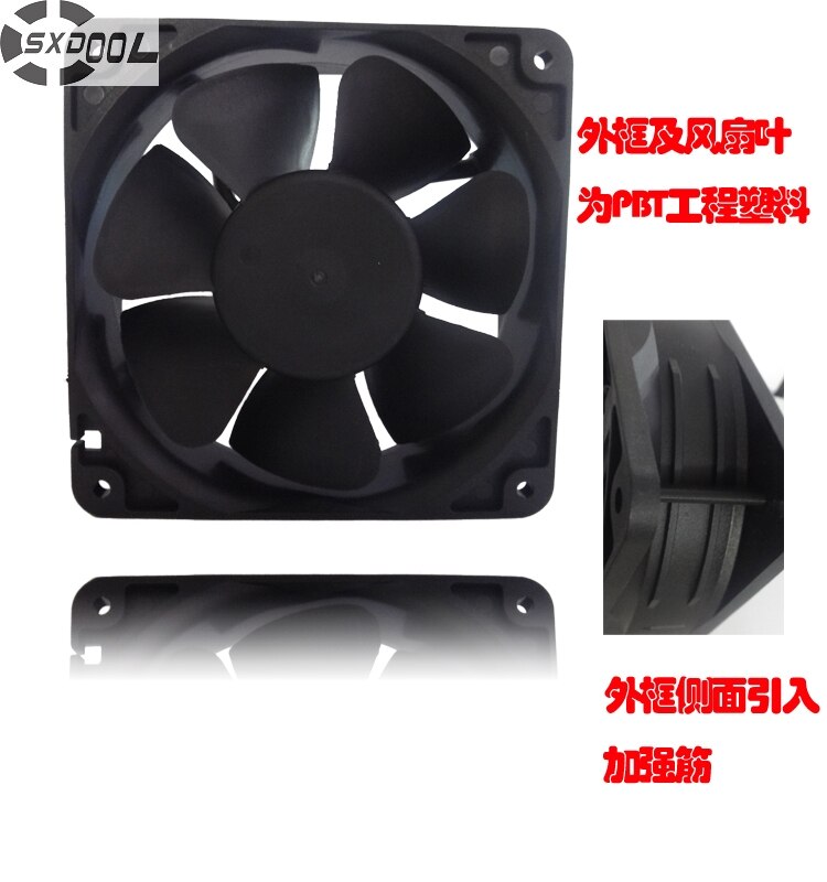 120x120x38mm 24V DC 0.50A Axial Cooling Fan