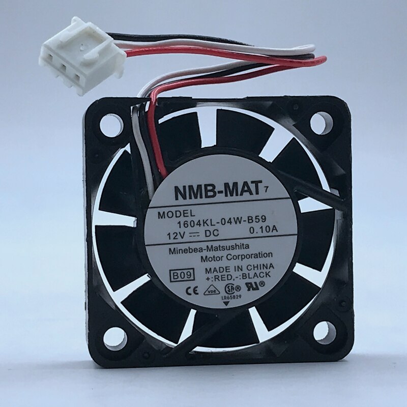 NMB 1604KL-04W-B59 40x40x10mm 12V DC 0.1A Axial Cooling Fan
