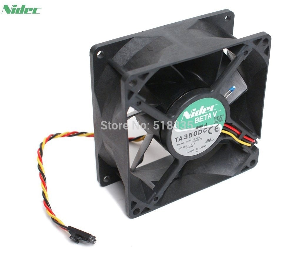 Nidec TA350DC 35x35x10mm 12V DC 1.8A 3-Wire Axial Cooling Fan
