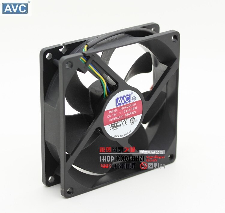 AVC DS09225R12H 92x92x25mm 12V DC 0.41A Axial Cooling Fan