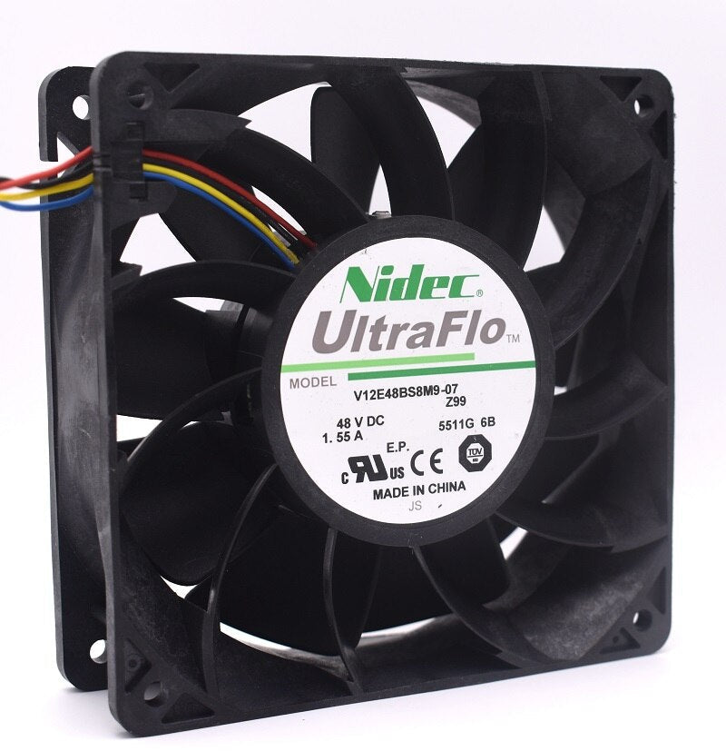 Nidec V12E48BS8M9-07 120x120x38mm 48V DC 1.55A Axial Cooling Fan