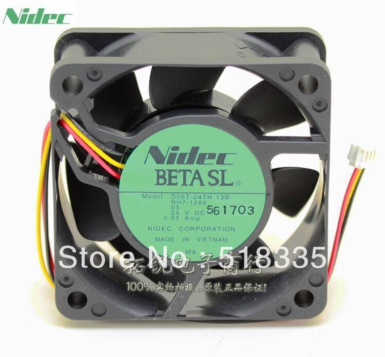 Nidec D06T-24TH 24V DC 60x60x25mm Brushless Cooling Fan