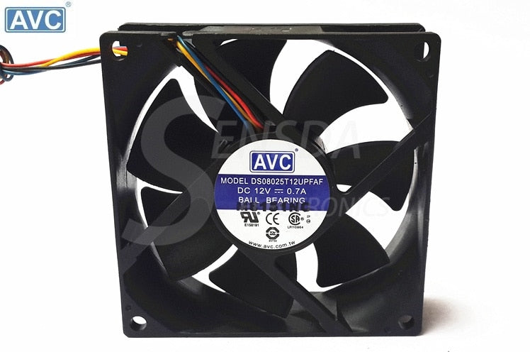 AVC DS08025T12UPFAF 80x80x25mm 12V DC 0.7A Axial Cooling Fan