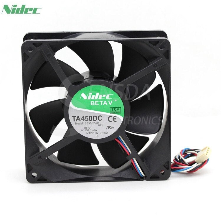 Nidec TA450DC 35x35x50mm 12V DC 1.4A 4-Wire Axial Cooling Fan