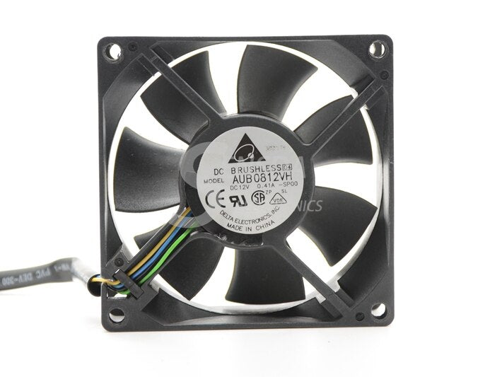 Delta AUB0812VH 80x80x25mm 12V DC 0.41A 4-Wire Axial Cooling Fan