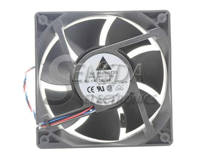 Delta AFC1212DE 120x120x38mm 12V DC 1.60A Axial Cooling Fan
