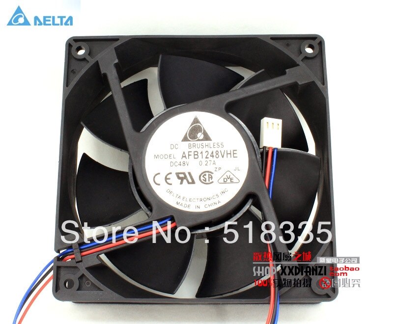 Delta AFB1248VHE 120x120x38mm 48V DC 0.27A Axial Cooling Fan