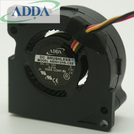ADDA AB5012HB-C03 50x50x20mm 12V DC 0.21A 3-Wire Axial Cooling Fan